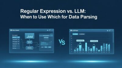 regular expression vs LLM for data parsing