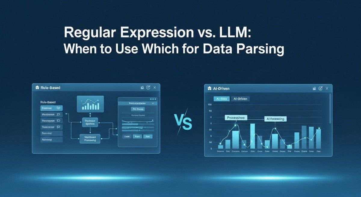 regular expression vs LLM for data parsing