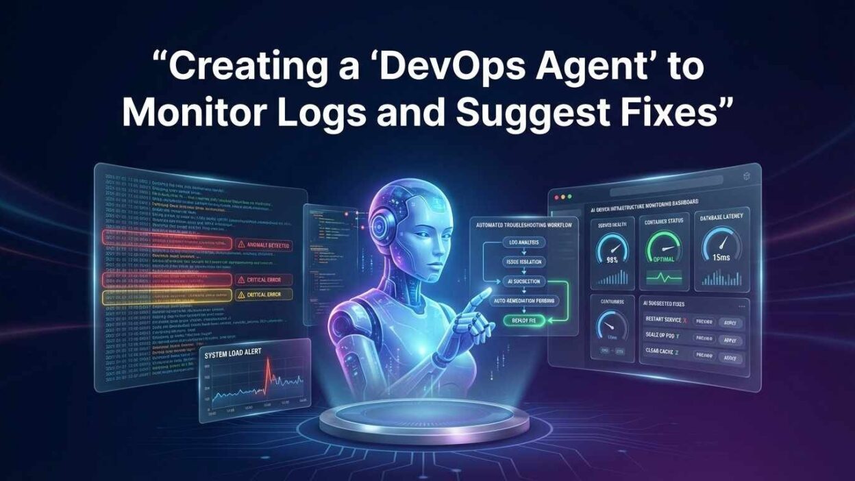 DevOps agent to monitor logs and suggest fixes