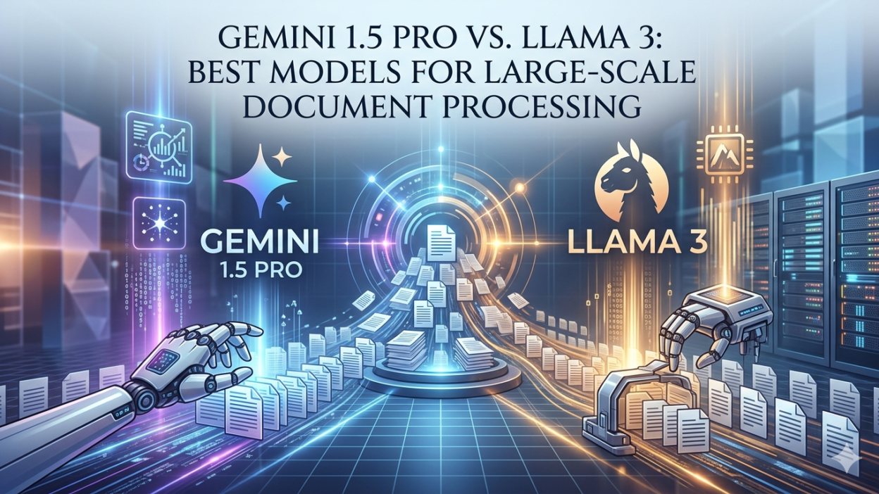 Gemini 1.5 Pro vs Llama 3 for document processing