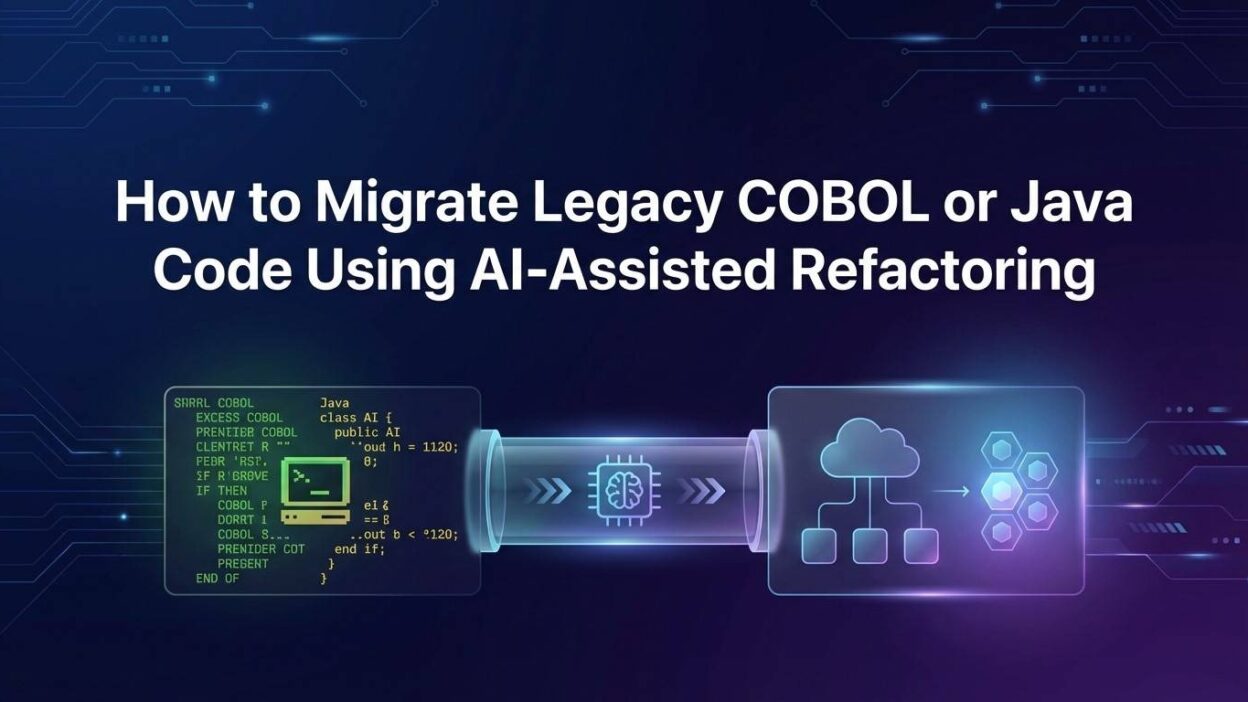 migrate legacy COBOL or Java code using AI