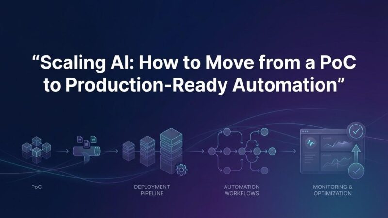Scaling AI from PoC to production automation.