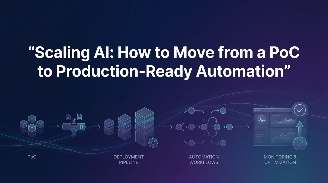 Scaling AI from PoC to production automation.